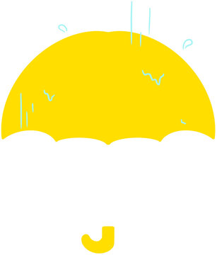 Cute umbrella illustration for rainy day design