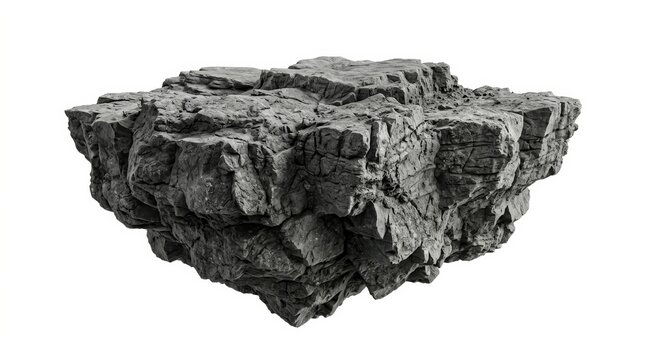 Rough mineral texture rocky cliff creating a floating island effect