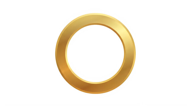 Golden ring graphic design isolated on transparent background for modern use transparent background