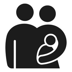 Family love concept with parents holding baby
