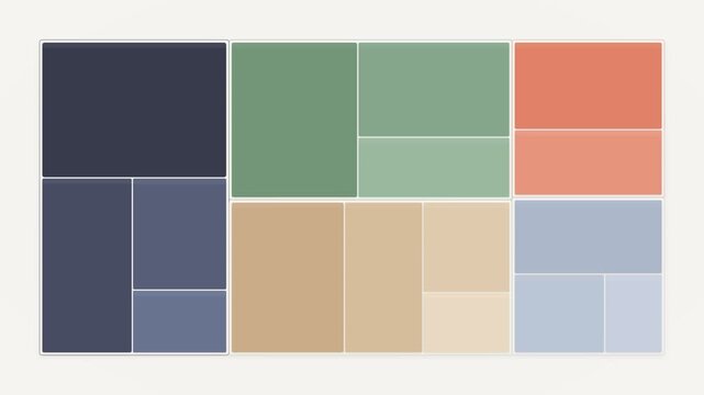 Data Visualization Treemap Chart Showing Hierarchical Information and Market Analytics
