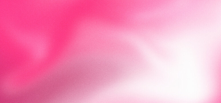 Abstract gradient hot pink and white background stock with grain noise texture
