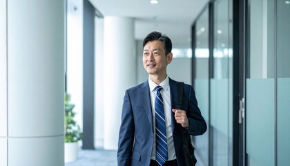 Fototapeta premium executive walking through modern office