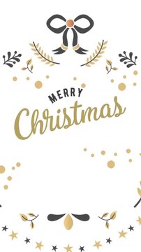 Animation of christmas season's greeting over decorations on white background