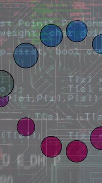 Animation of medical data processing over grey background