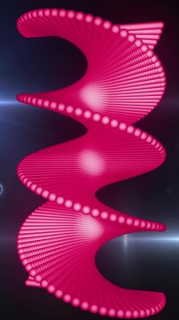 Animation of medical data processing over dark background