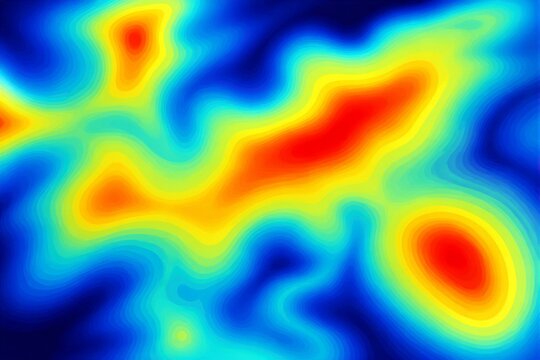 Colorful heatmap displaying gradient intensities on abstract background