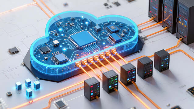 Cloud computing, cloud server, data center, network connection, circuit board