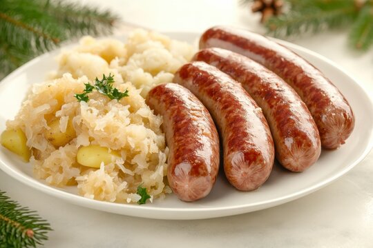 Juicy sausages sizzling on a grill ready for a delicious feast