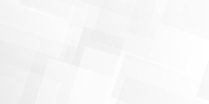 Modern white lines square triangle technology web design. Decorative web layout poster, banner. White grey background.