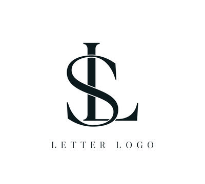 Initial letter SL monogram icon logo design template