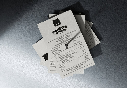 Stacked Bill Mockup