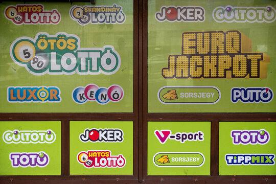 Hungarian Lottery Games and Gambling Display