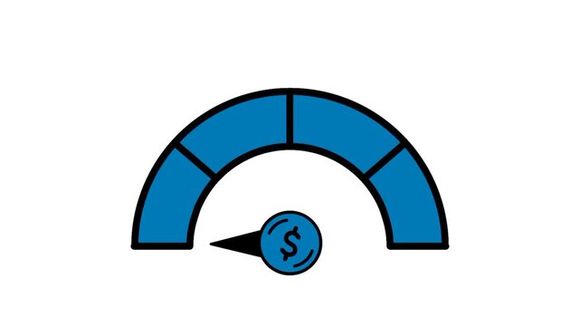 Minimum wage concept featuring a balance scale, coin symbol, and directional needle. Visual representation of wage standards, income measurement, and financial regulation.