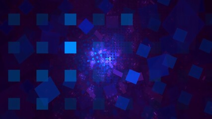 Fototapeta premium Illustration created as a 3D render without generative AI, abstract futuristic energy burst and geometric cosmic light background
