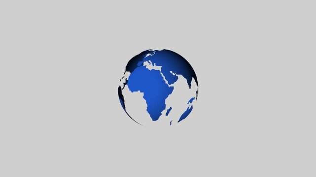 Digital globe made of small dots on white background technology and data visualization concept dot pattern. 4k animation.