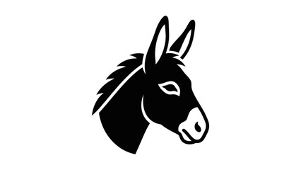 Naklejka premium Donkey Head Vector Illustration