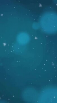 Animation of glowing light spots moving over blue background