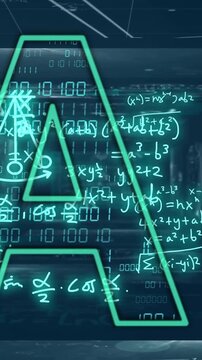 Animation of ai text and mathematical data processing