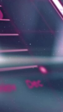 Animation of data processing over scope on black background
