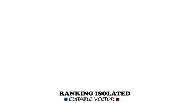 Animated golden champ illustration ranking badges displaying positions one, two, and three in decorative circular designs, ideal for competition results, leaderboard graphics, award presentations