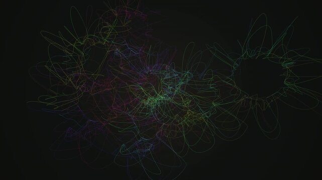 Seamless 4K loop of a glowing sapphire braided torus morphing through an abstract topology field drifting in hypnotic slow motion. Ideal for abstract background, technology background. 4K UHD.