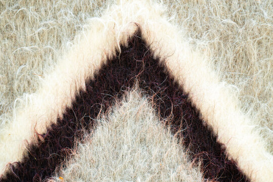 A close-up view of a wool blanket