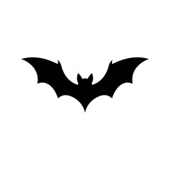 Fototapeta premium Black Bat Wings Silhouette Vector Illustration. Halloween Flying Animal Icon. Witch Flying Mammal Cutout. Spooky Autumn Decoration Graphic. Dark Silhouette Symbol. Simple Outline Art For Print