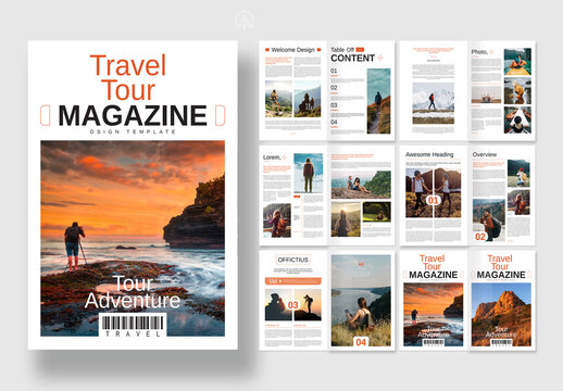 Travel Tour Magazine Layout