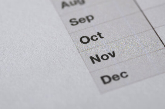 August to December Calendar for Year End Business Planning