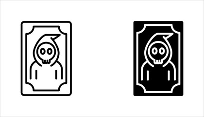 Fototapeta premium Tarot cards icon set. Magic and superstition, vector illustration on white background