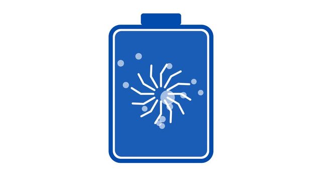 battery icon showing energy power process representing artificial intelligence efficiency and sustainable computing