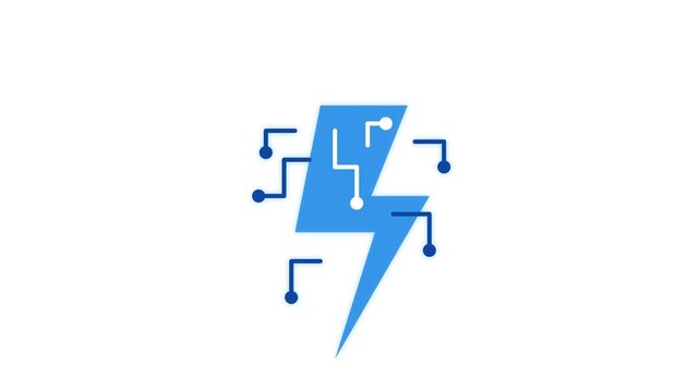 lightning icon depicting fast processing process representing artificial intelligence speed and high performance