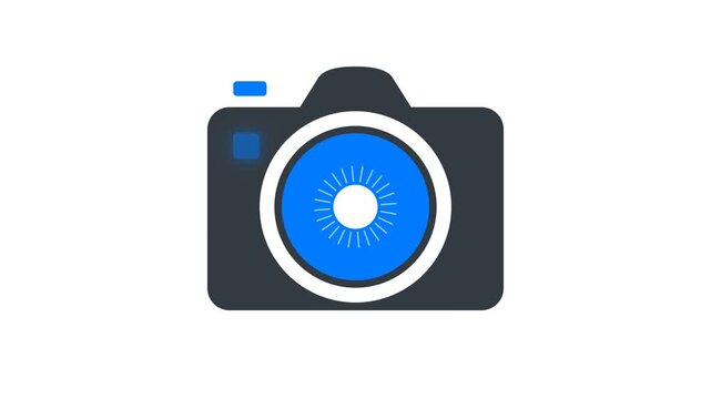camera icon illustrating vision capture process representing computer vision and artificial intelligence imaging