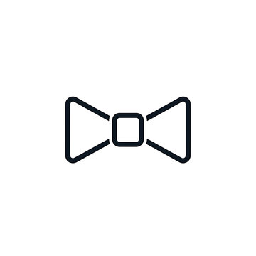 Classic black bow tie graphic icon for formal attire with clothing accessory gentleman celebration minimalist illustration isolated background ceremony occasion masculine sophisticated