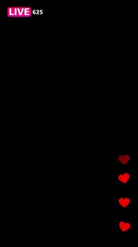 Social Media Live Streaming Template Animation Clean Loop Transparent Background