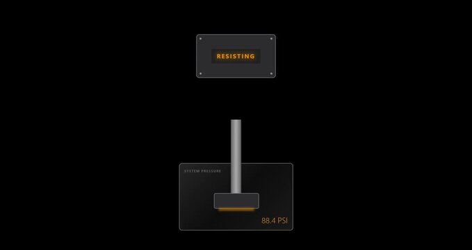 Industrial Digital Pressure Gauge HUD System Interface