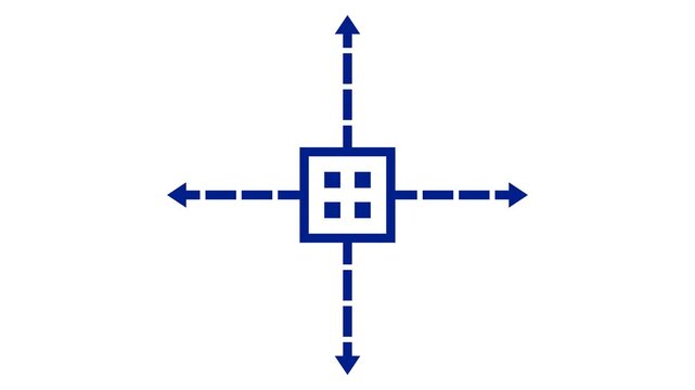 AI crosshair icon depicting focus process representing artificial intelligence precision targeting and analysis