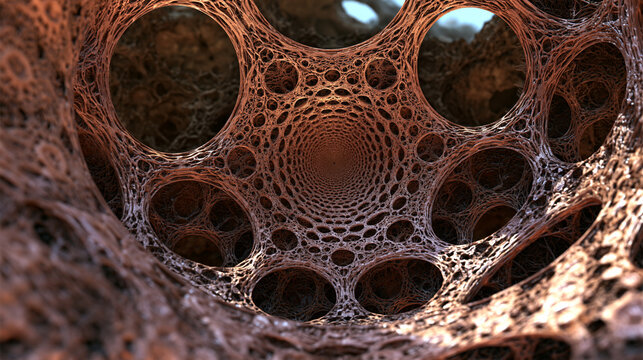 Futuristic Organic Biomechanical Abstract Background for VJ Visuals