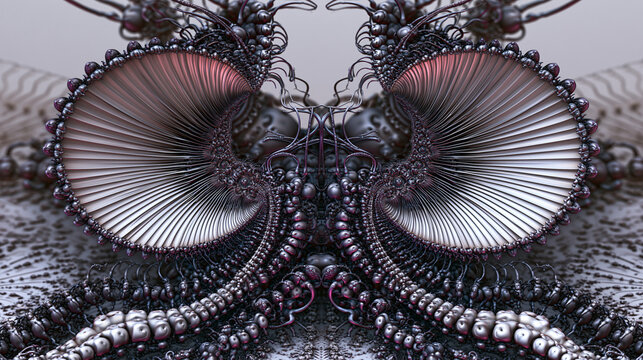 Futuristic Organic Biomechanical Abstract Background for VJ Visuals