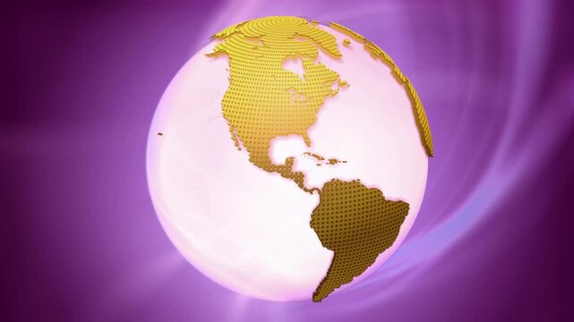 International Media Globe 4K UHD Video Background for Television News and Broadcasting