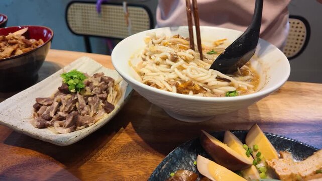 Spicy Taiwanese Hot and Sour Noodle Soup with Minced Pork