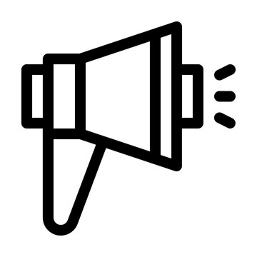 Loud Megaphone Announcement Marketing Line Icon
