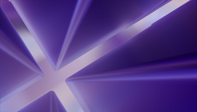 Abstract 3d purple geometric shapes create a modern digital art design