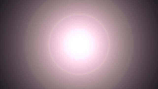 Animation Transition of lens flare with white light spreading from the center of the screen on transparent background