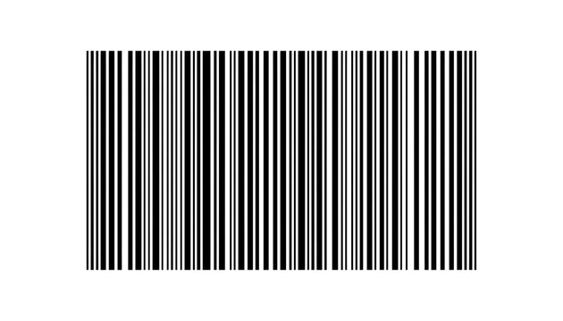 A detailed barcode isolated on white background. Perfect for retail product packaging and inventory management systems.