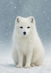Obraz premium Majestic arctic fox in snow