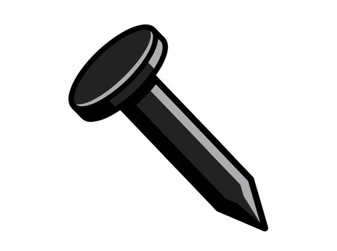 Iron nail vector illustration clipart isolated on white background