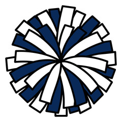 Blue and white cheerleading pom pom © MST TASLIMA RAHMAN