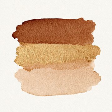 Abstract watercolor brushstrokes in earthy tones palette